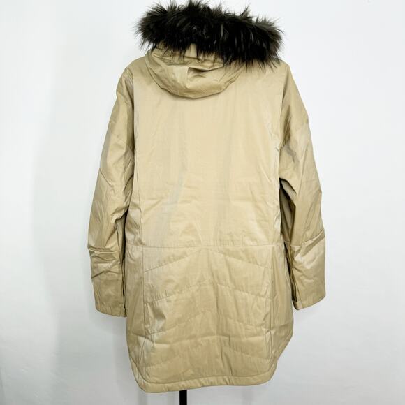 NWT Columbia Mount Bindo II Insulated Jacket Tan Faux Fur Winter Snow Size 3X - Picture 3 of 16